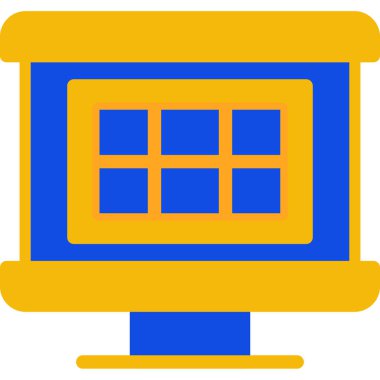 Pencere. Web simgesi basit illüstrasyon