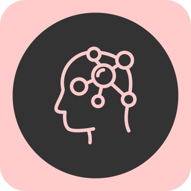 Moda Biçimli Beyin Simgesi İzole Arkaplan