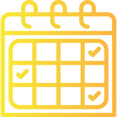 Takvim. Web simgesi basit illüstrasyon