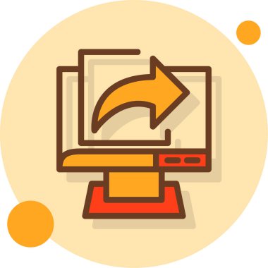 Bilgisayar. Web simgesi basit tasarım