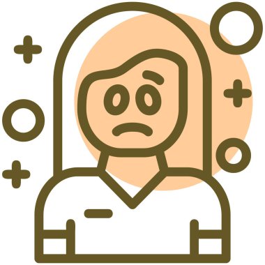 Üzücü simge vektör illüstrasyonu