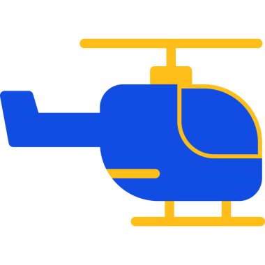 Helikopter. Web simgesi basit illüstrasyon