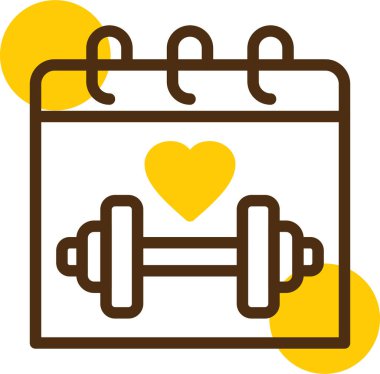 Fitness modern simgesinin vektör illüstrasyonu