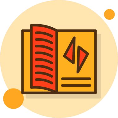 Kitap. Web simgesi basit illüstrasyon