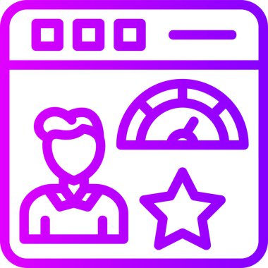 Reyting. Web simgesi basit illüstrasyon