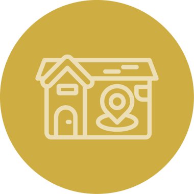 Moda Biçiminde Emlak Simgesi İzole Arkaplan