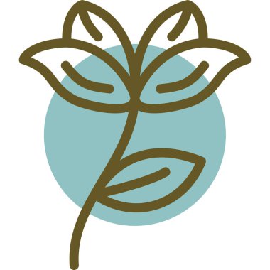 Yaprak. Web simgesi basit illüstrasyon