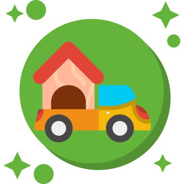 araba simgesi vektör illüstrasyonu