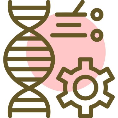 Bir DNA simgesinin vektör illüstrasyonu