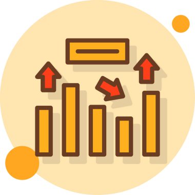 çubuk grafik simgesi düz biçimli