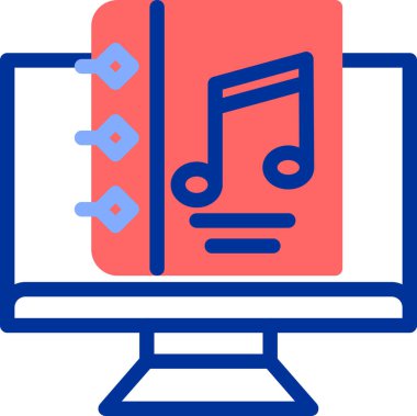 Müzik. Web simgesi basit illüstrasyon