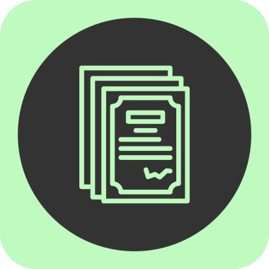 belge simgesi vektör illüstrasyonu