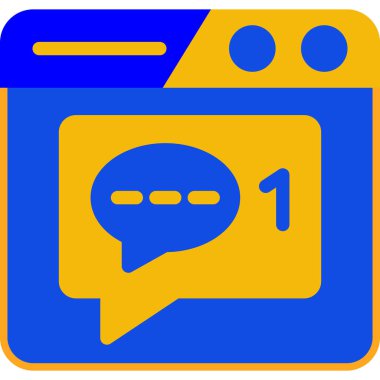 Mesaj var. Web simgesi basit illüstrasyon