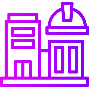 binalar ikon vektör illüstrasyonu