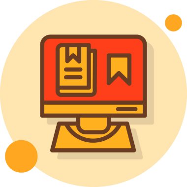 bilgisayar monitörü web simgesi vektör tasarımı