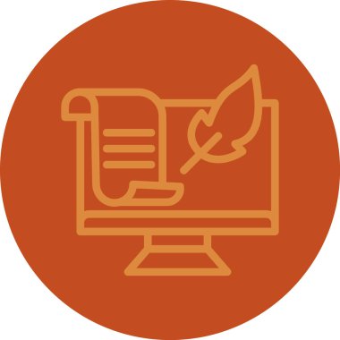 Bilgisayar. Web simgesi basit illüstrasyon