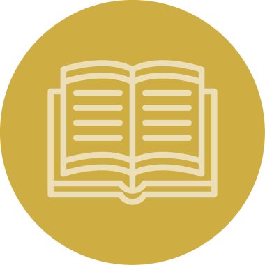 Kitap Simgesi. Vektör İllüstrasyonu