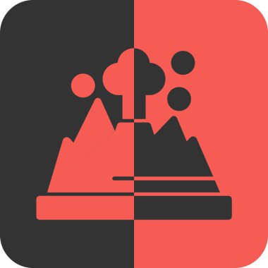 Bir dağ simgesinin vektör illüstrasyonu