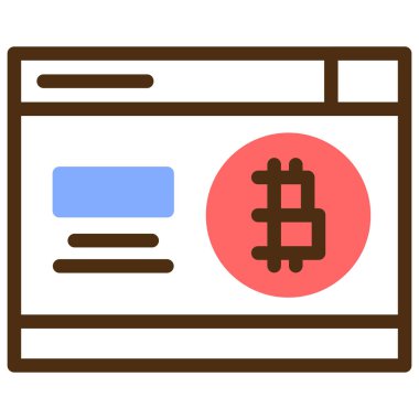 Para web simgesi, basit vektör illüstrasyonu