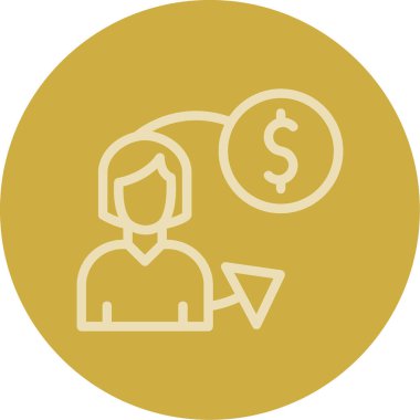 Para simgesinin vektör illüstrasyonu