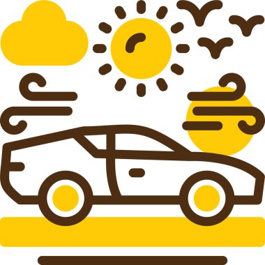 - Araba. Web simgesi basit illüstrasyon