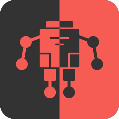 Robot ikonu, vektör illüstrasyonu. düz tasarım biçimi