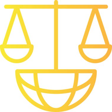 Adalet. Web simgesi basit illüstrasyon