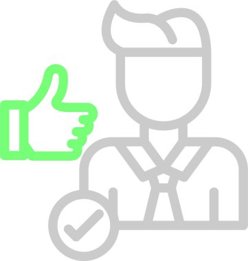 Başparmağını kaldır. Basit resimleme