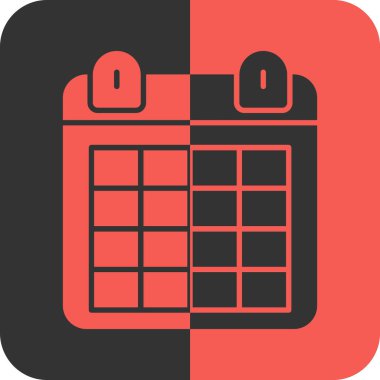 Takvim simgesi. Web tasarımı ve mobil tasarım için ajanda vektör simgelerinin basit çizimi