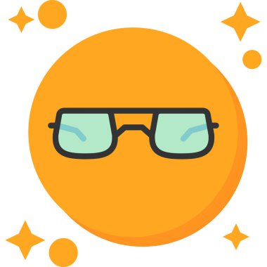  Düz gözlükler. Basit resimleme