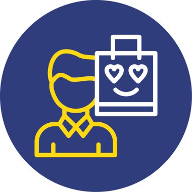 Kalpli bir çiftin vektör çizimi