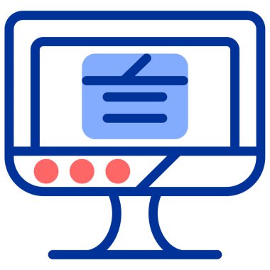 Dizüstü bilgisayar simgesi vektör çizimi