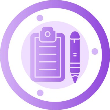 Bir kalem ve pano simgesinin vektör çizimi