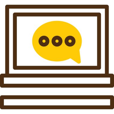 Sohbet simgesi vektör illüstrasyonu