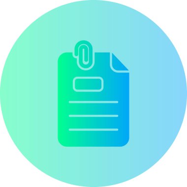 Bir belge simgesinin vektör illüstrasyonu