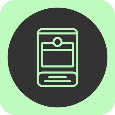 Benzersiz mobil uygulama vektör simgesi