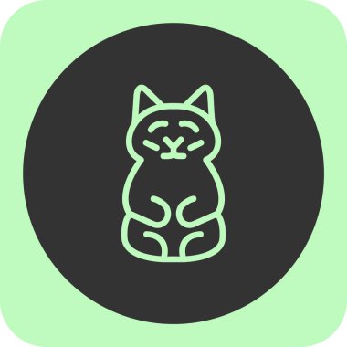 kedi simgesi, modern tasarım illüstrasyonu