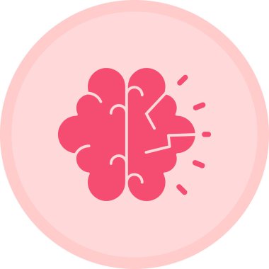 Beyin. Web simgesi basit illüstrasyon