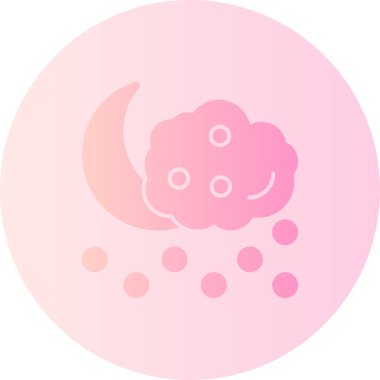 Ay ikonu vektör illüstrasyonu