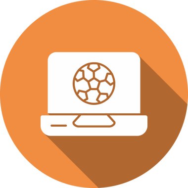 Bilgisayar monitörü simgesi. vektör illüstrasyonu