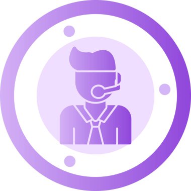 Gözlüklü eşsiz bir adam vektör sembolü takıyor