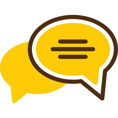 Sohbet ileti vektör illüstrasyonu