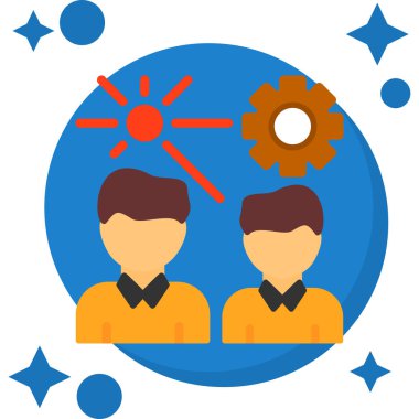 Takım. Web simgesi basit illüstrasyon