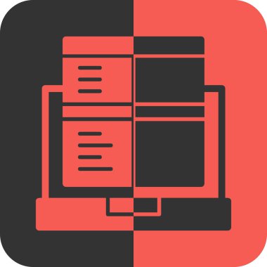 veritabanı. Web simgesi basit illüstrasyon