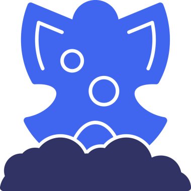 Kedi. Web simgesi basit illüstrasyon