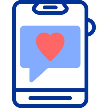 kalp mesajı vektör simgesi