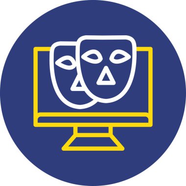 Dizüstü bilgisayar simgesinin vektör çizimi