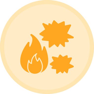 Alev simgesi. Vektör çizim