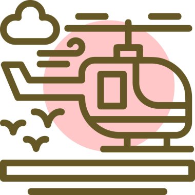 Hava aracı simgesi dış hat biçiminde