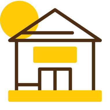 Bina. Web simgesi basit illüstrasyon